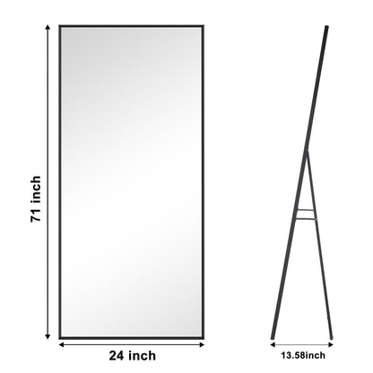 Specchio da terra moderno a figura intera, specchio indipendente