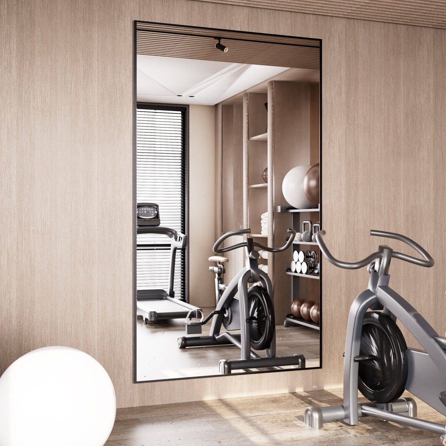 Specchio da terra moderno a figura intera, specchio indipendente