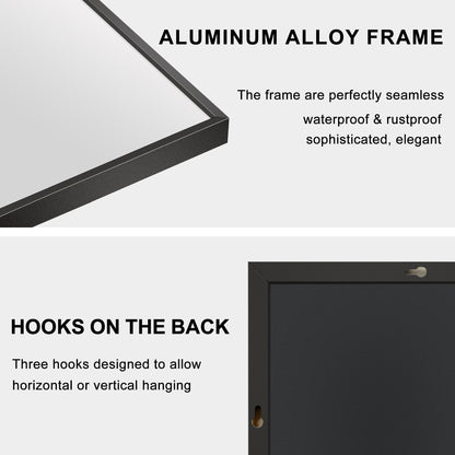 Specchio da terra moderno a figura intera, specchio indipendente