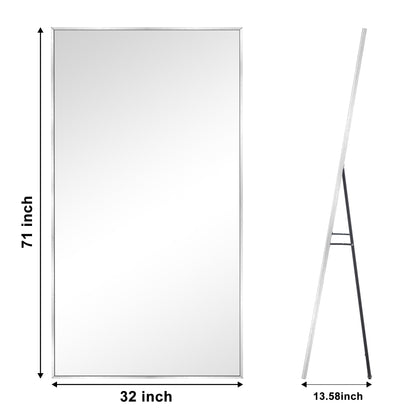 Specchio da terra moderno a figura intera, specchio indipendente