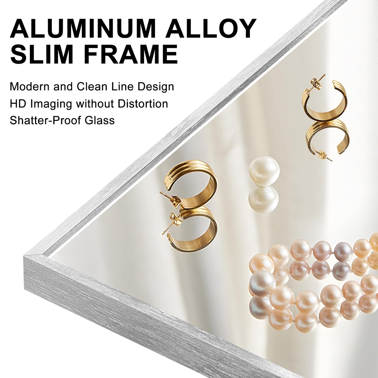 Specchio da terra moderno a figura intera, specchio indipendente