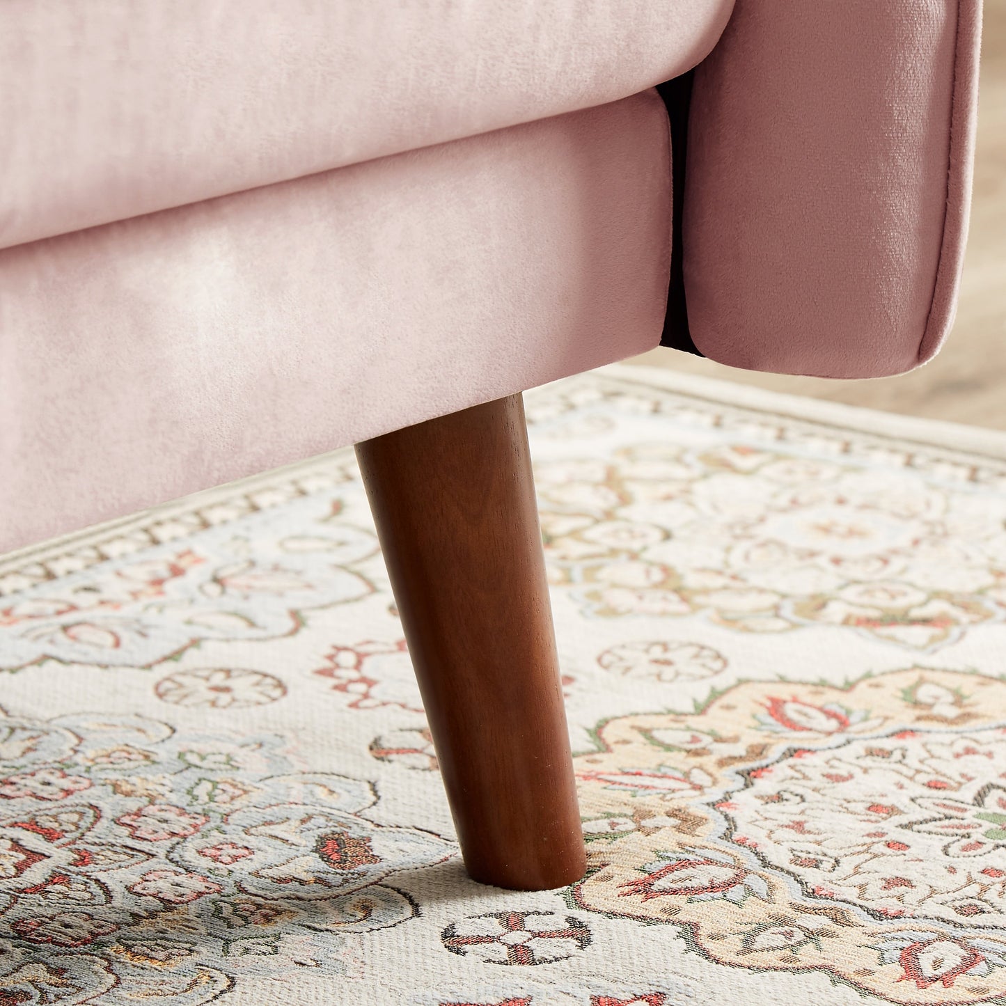 Divano letto futon moderno, divano letto trasformabile con gambe in legno affusolate, 78,35 L, piccolo divano con schienale diviso per soggiorno