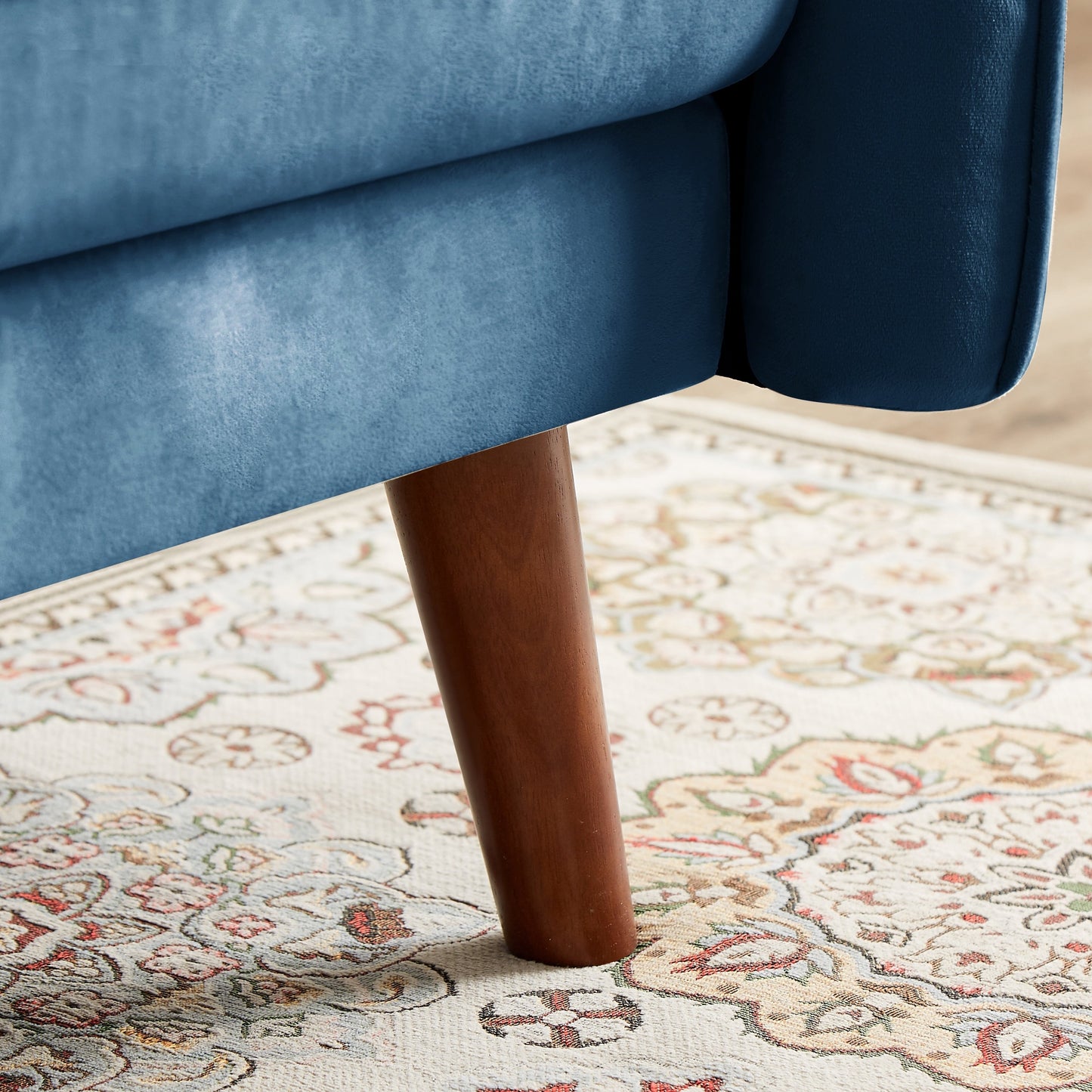 Divano letto futon moderno, divano letto trasformabile con gambe in legno affusolate, 78,35 L, piccolo divano con schienale diviso per soggiorno