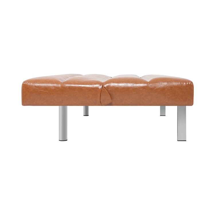 Divano letto futon moderno, divano futon convertibile, divano letto in lino con schienale diviso per soggiorno