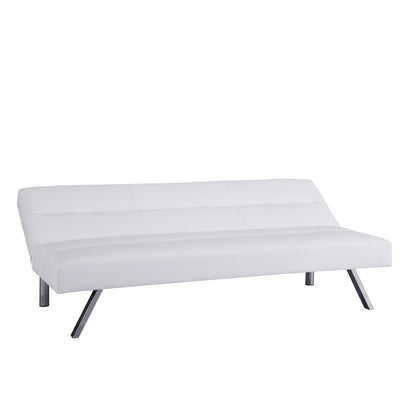 Divano letto futon moderno, divano futon convertibile, divano letto in lino con schienale diviso per soggiorno