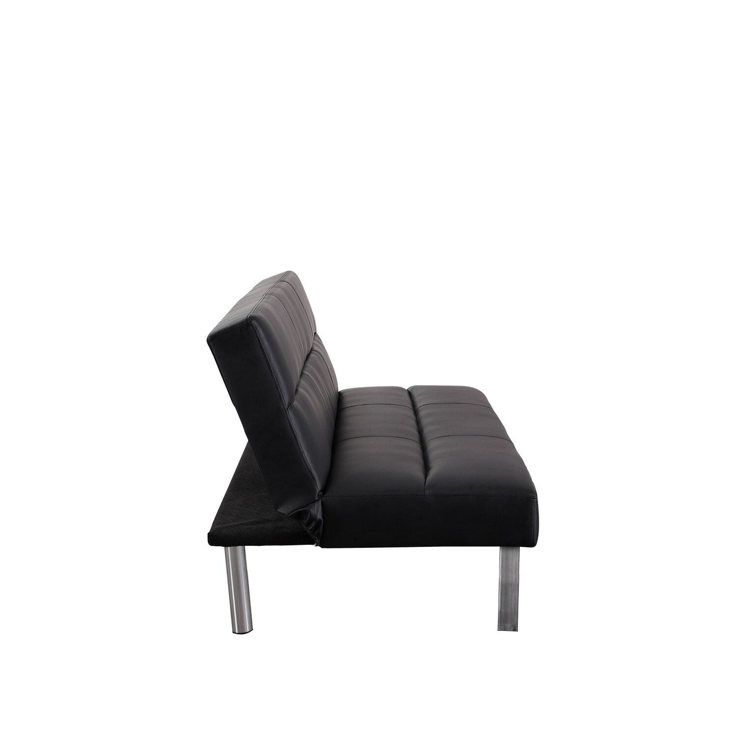 Divano letto futon moderno, divano futon convertibile, divano letto in lino con schienale diviso per soggiorno