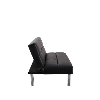 Divano letto futon moderno, divano futon convertibile, divano letto in lino con schienale diviso per soggiorno