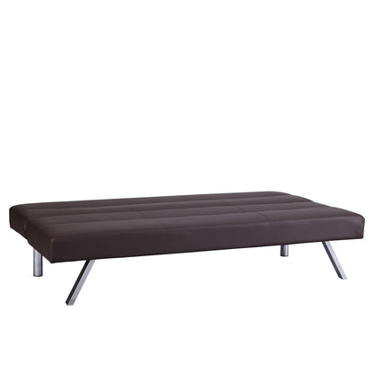 Divano letto futon moderno, divano futon convertibile, divano letto in lino con schienale diviso per soggiorno