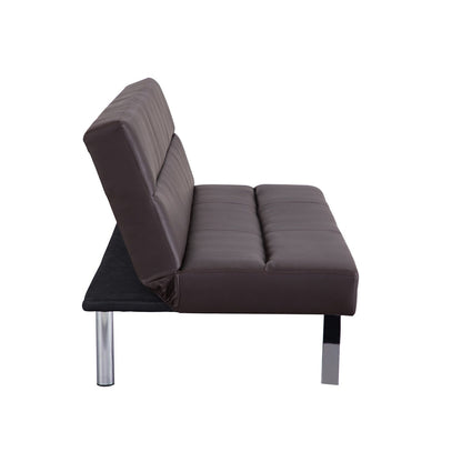 Divano letto futon moderno, divano futon convertibile, divano letto in lino con schienale diviso per soggiorno