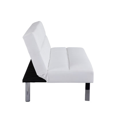 Divano letto futon moderno, divano futon convertibile, divano letto in lino con schienale diviso per soggiorno