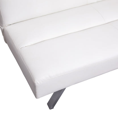 Divano letto futon moderno, divano futon convertibile, divano letto in lino con schienale diviso per soggiorno