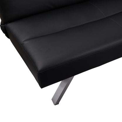 Divano letto futon moderno, divano futon convertibile, divano letto in lino con schienale diviso per soggiorno