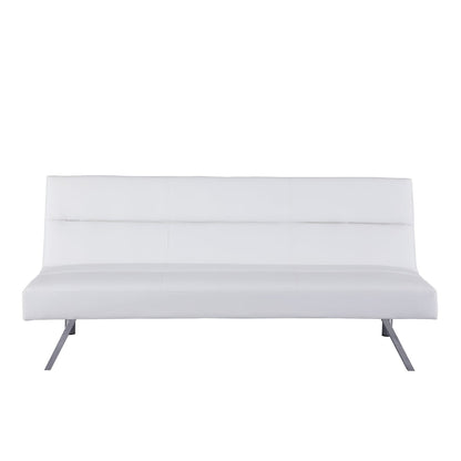 Divano letto futon moderno, divano futon convertibile, divano letto in lino con schienale diviso per soggiorno