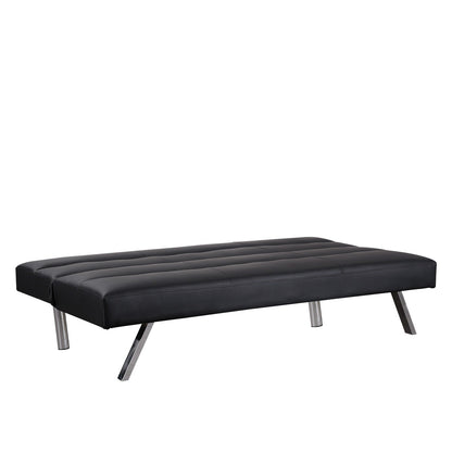 Divano letto futon moderno, divano futon convertibile, divano letto in lino con schienale diviso per soggiorno