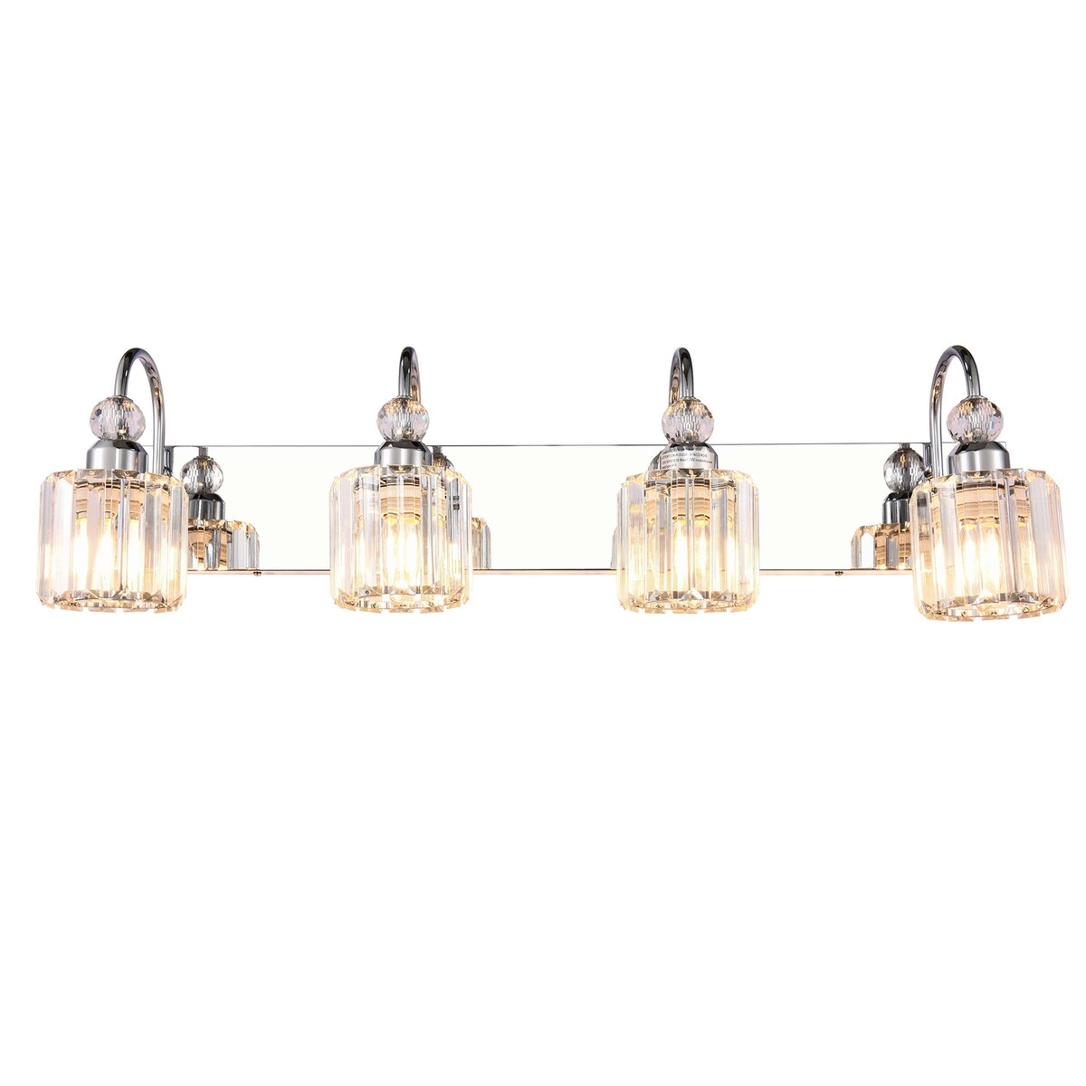 Lampada da parete lineare da bagno dimmerabile moderna Glam Crystal a 3/4 luci