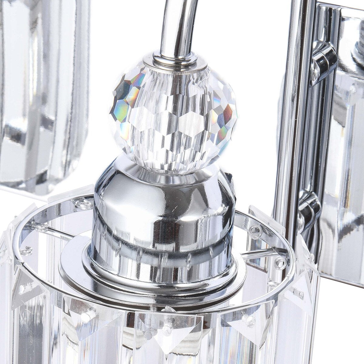 Lampada da parete lineare da bagno dimmerabile moderna Glam Crystal a 3/4 luci