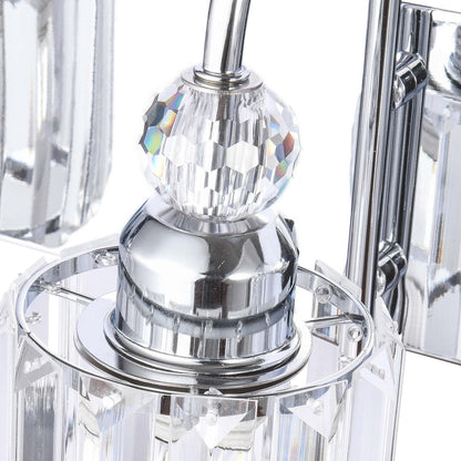 Lampada da parete lineare da bagno dimmerabile moderna Glam Crystal a 3/4 luci