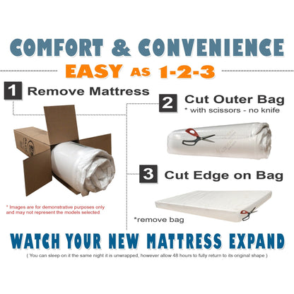 Materasso moderno in memory foam ad alta densità da 6 pollici di spessore