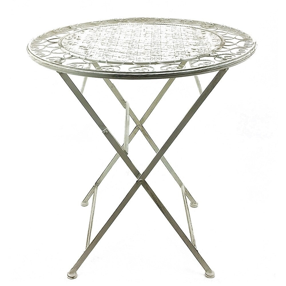 Modern Home Marseille Set da bistrot pieghevole in ferro anticato da 3 pezzi