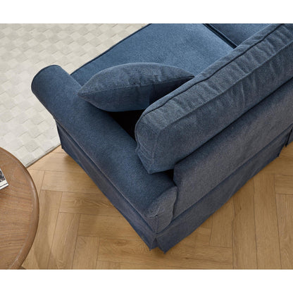 Divano angolare moderno a forma di L, reversibile, a 5 posti, con braccioli arrotolati, per soggiorno e appartamento