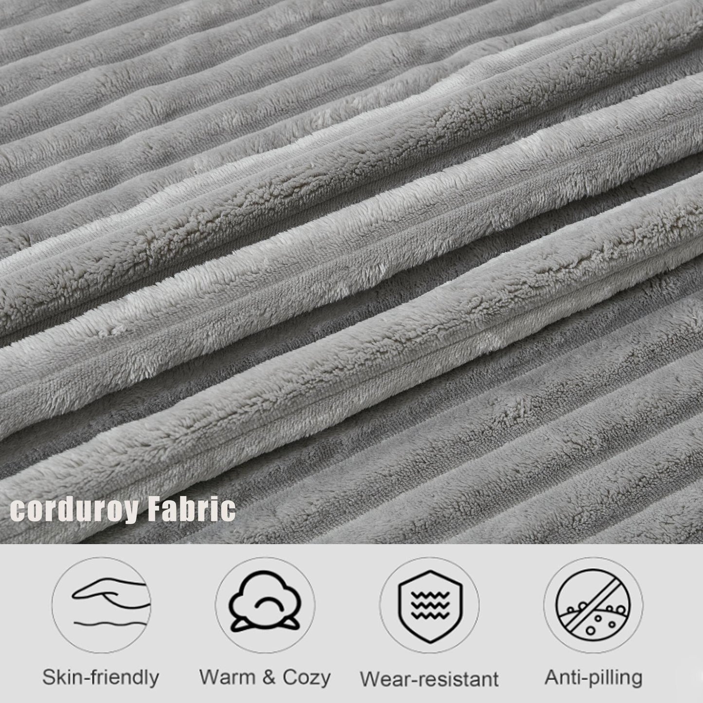 Divano componibile modulare moderno a 4 posti in velluto a coste a forma di L con design curvo e cuscini per lo schienale per il soggiorno