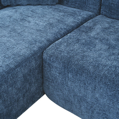 Divano componibile moderno a forma di L, 2 pezzi, combinazione libera, con seduta profonda, per soggiorno e salone