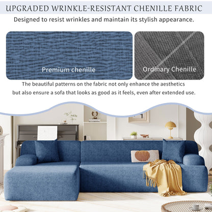 Divano componibile moderno a forma di L, 2 pezzi, combinazione libera, con seduta profonda, per soggiorno e salone