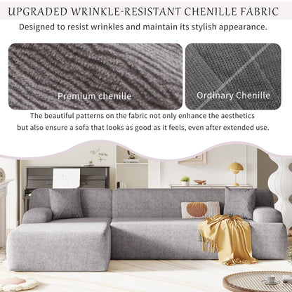 Divano componibile moderno a forma di L, 2 pezzi, combinazione libera, con seduta profonda, per soggiorno e salone