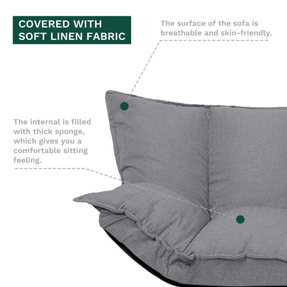 Divano moderno e grazioso, set di futon, comodo divano letto regolabile