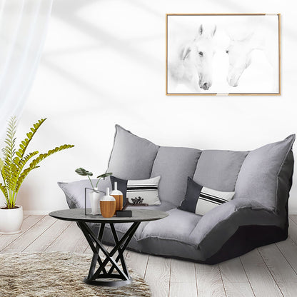 Divano moderno e grazioso, set di futon, comodo divano letto regolabile