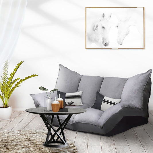 Divano moderno e grazioso, set di futon, comodo divano letto regolabile