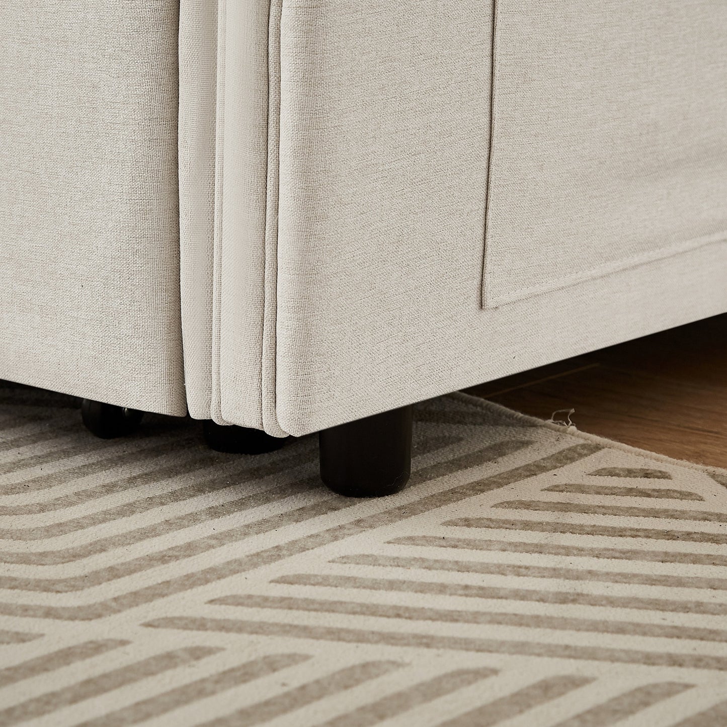 Divano letto trasformabile in lino con schienale regolabile - 38,60 x 54,00 x 31,90