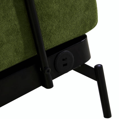 Divano moderno a due posti 59, con porte USB flessibili e braccioli cilindrici unici