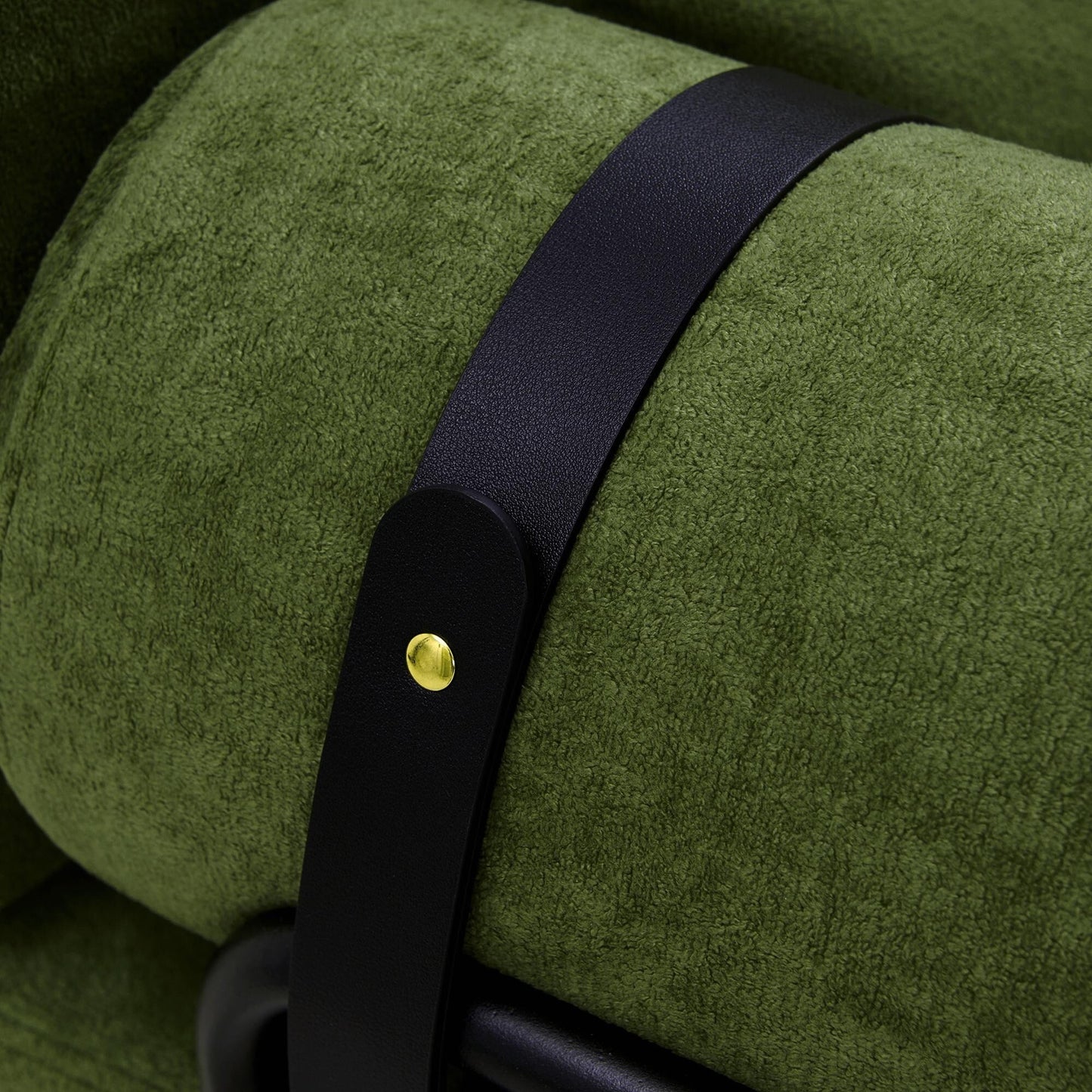 Divano moderno a due posti 59, con porte USB flessibili e braccioli cilindrici unici