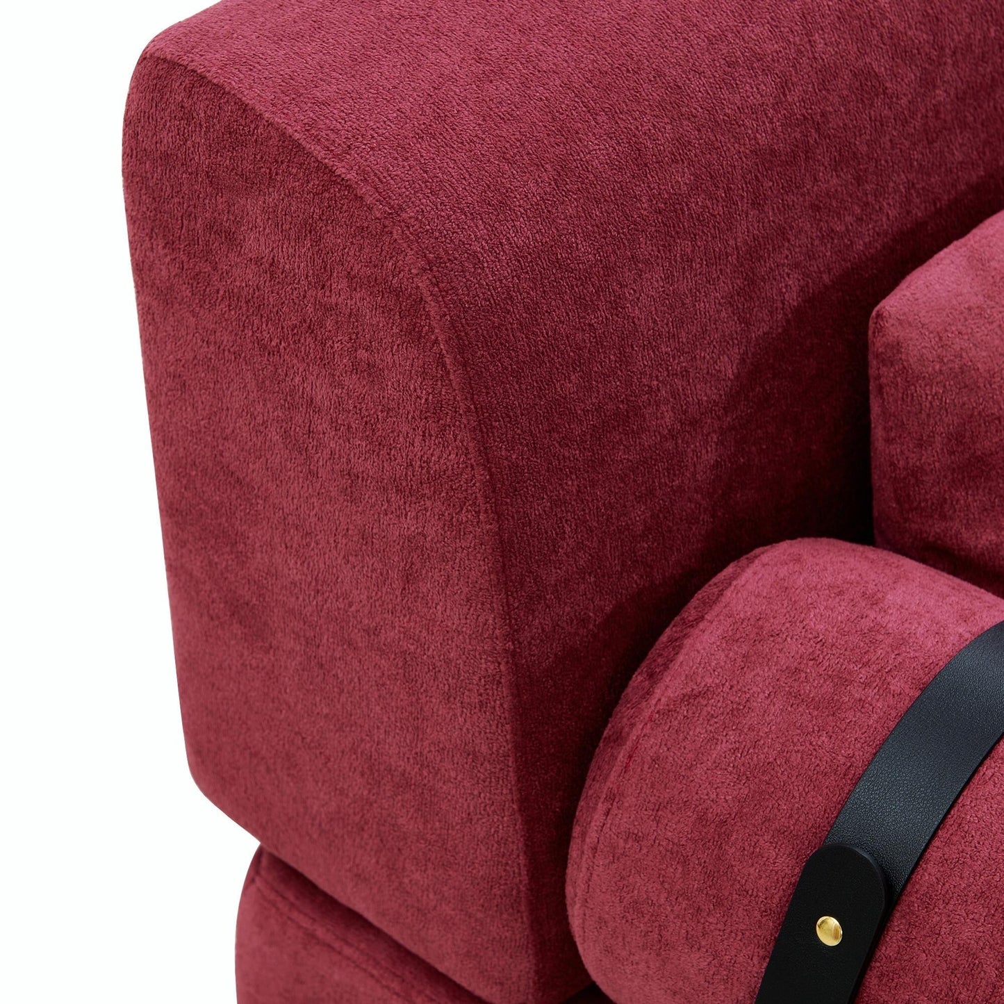 Divano moderno a due posti 59, con porte USB flessibili e braccioli cilindrici unici