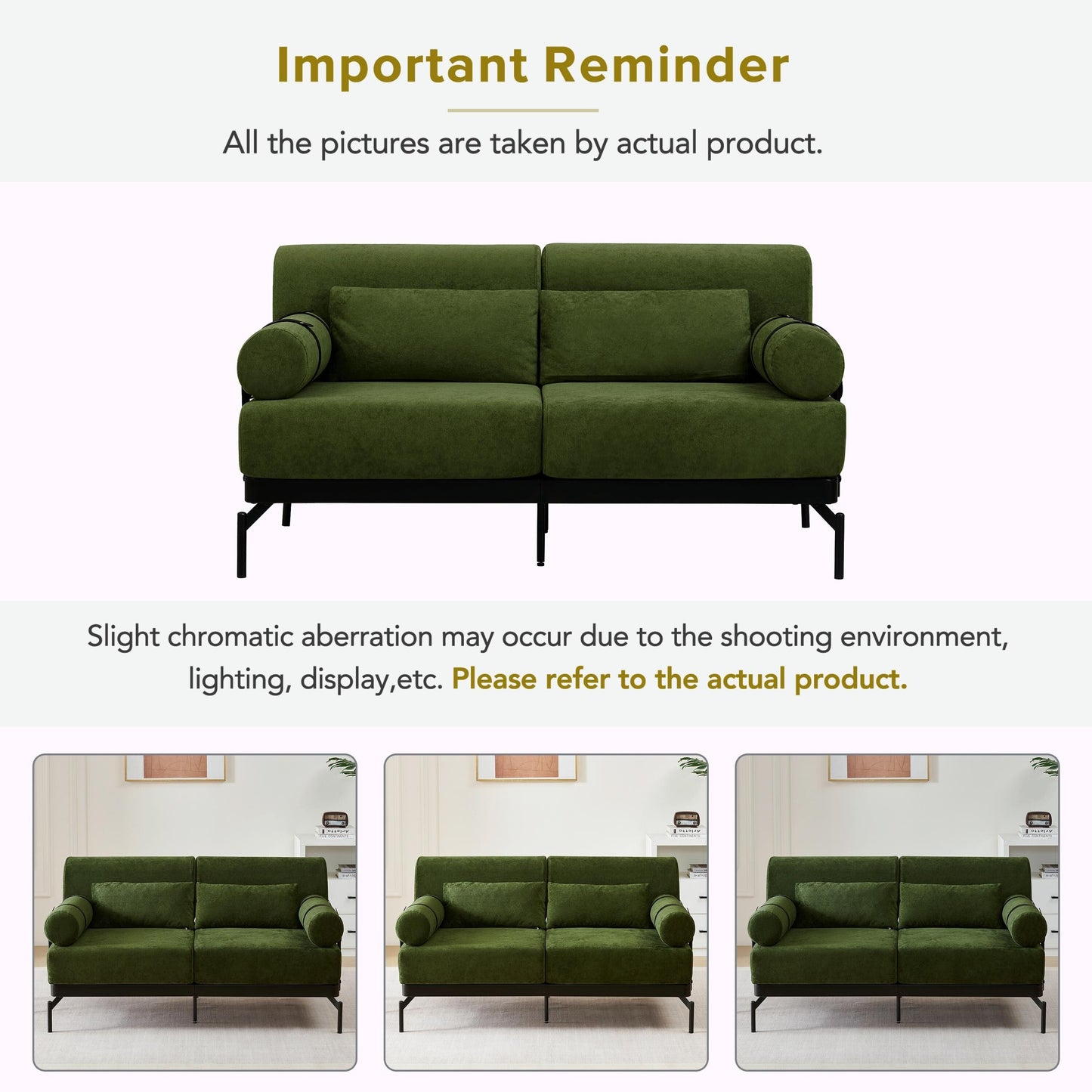 Divano moderno a due posti 59, con porte USB flessibili e braccioli cilindrici unici