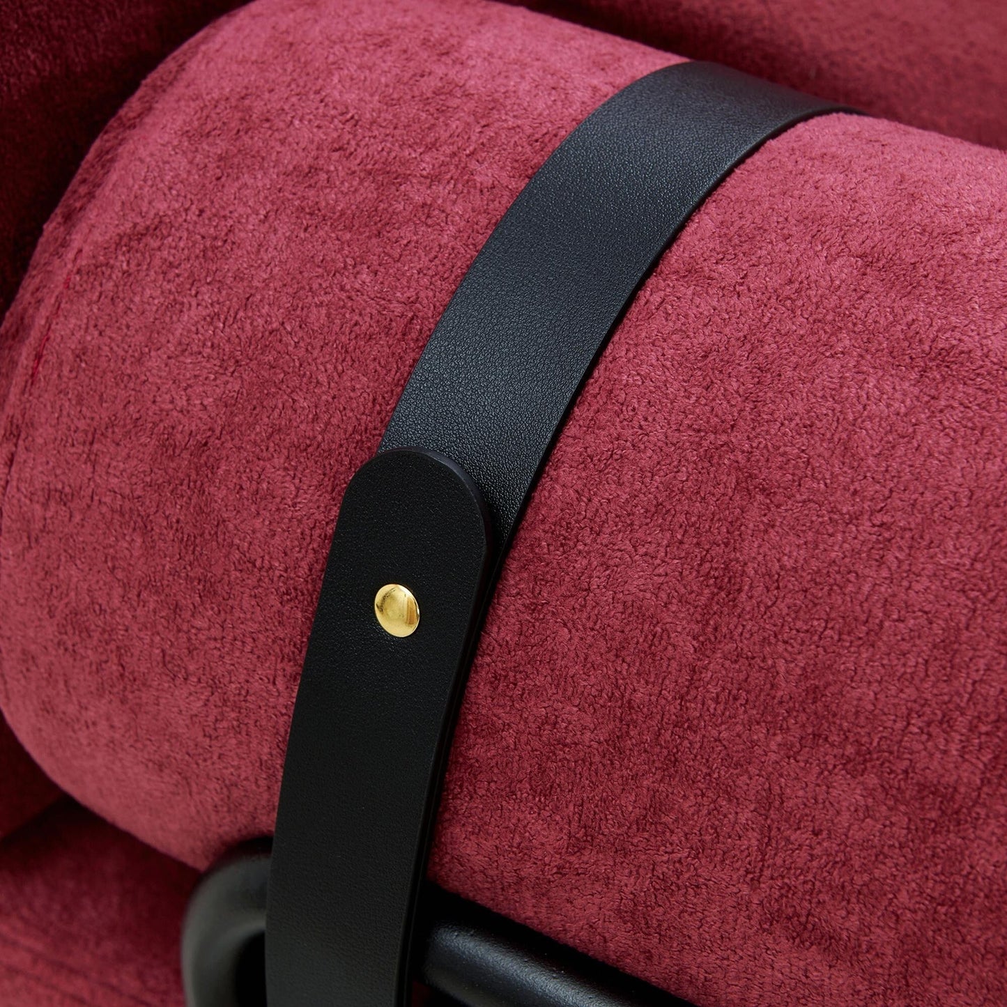 Divano moderno a due posti 59, con porte USB flessibili e braccioli cilindrici unici