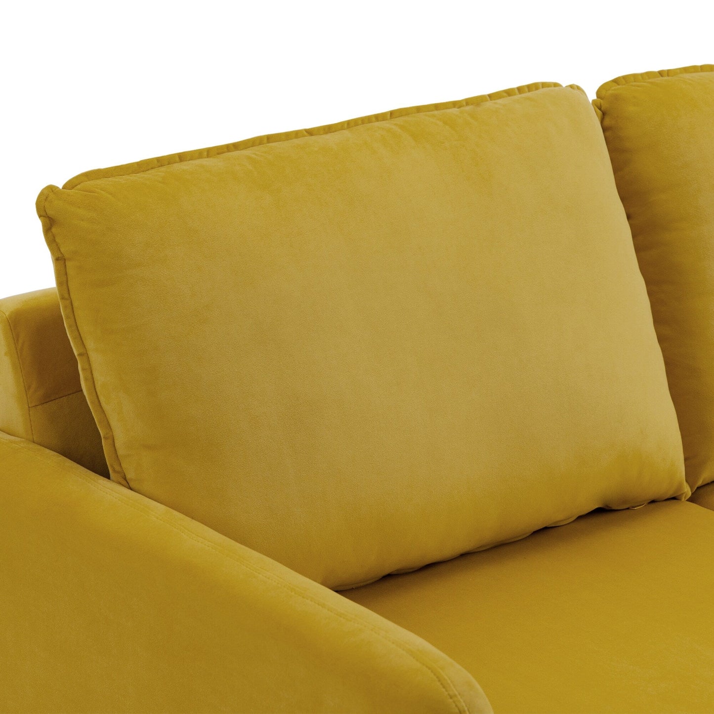 Divano moderno con gambe in legno e velluto