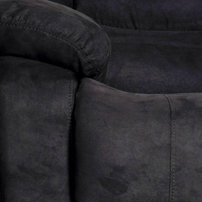 Moderno set di divani reclinabili manuali da soggiorno a 3 pezzi con tavolo a scomparsa e consolle