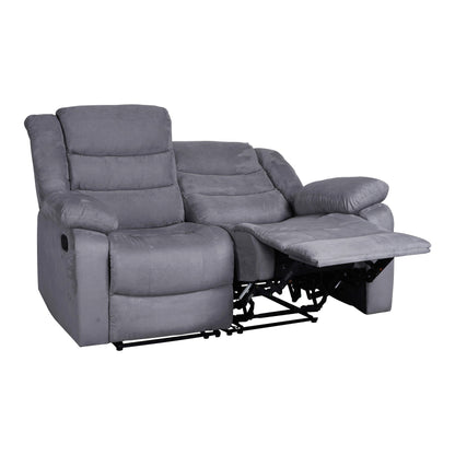 Moderno set di divani reclinabili manuali da soggiorno a 3 pezzi con tavolo a scomparsa e consolle