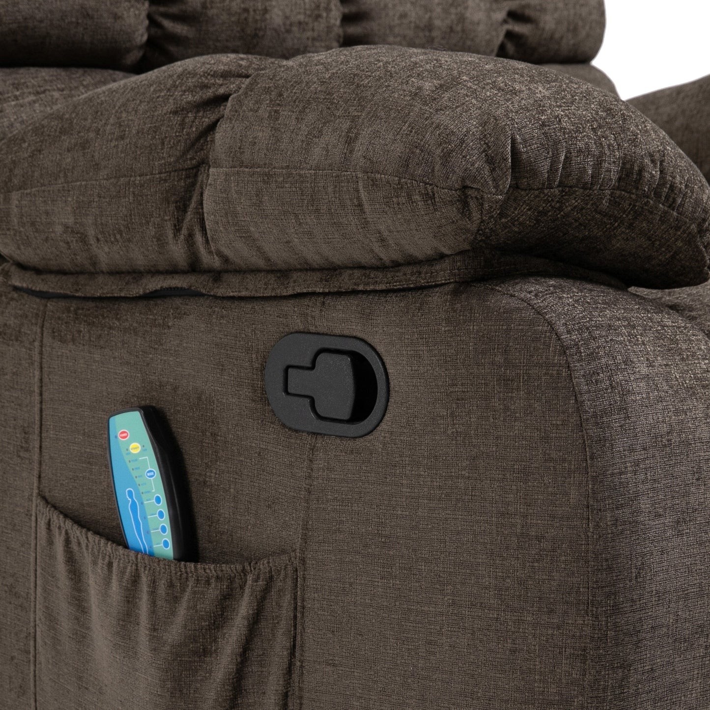 Poltrona reclinabile per massaggi moderna con cuscino imbottito e reclinazione manuale