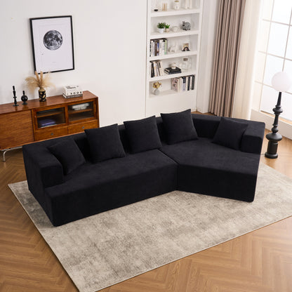 Divano moderno in memory foam con rivestimento in tessuto ciniglia