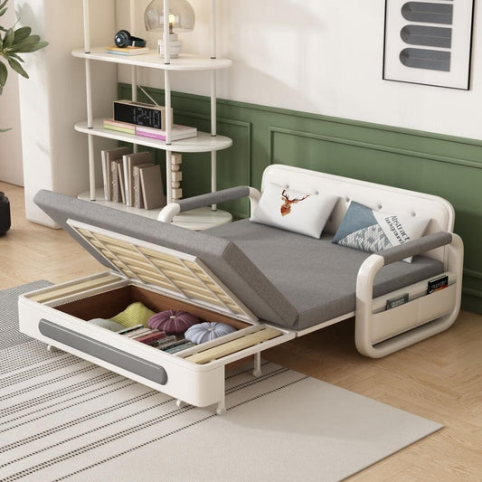 Divano letto moderno in memory foam con contenitore