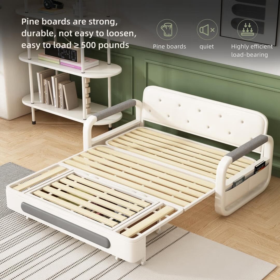 Divano letto moderno in memory foam con contenitore