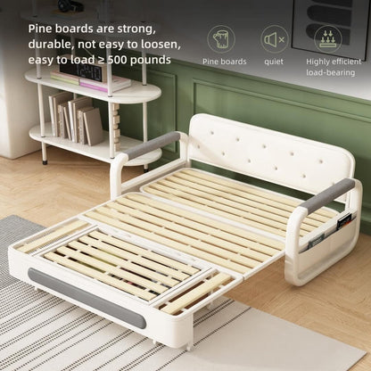 Divano letto moderno in memory foam con contenitore