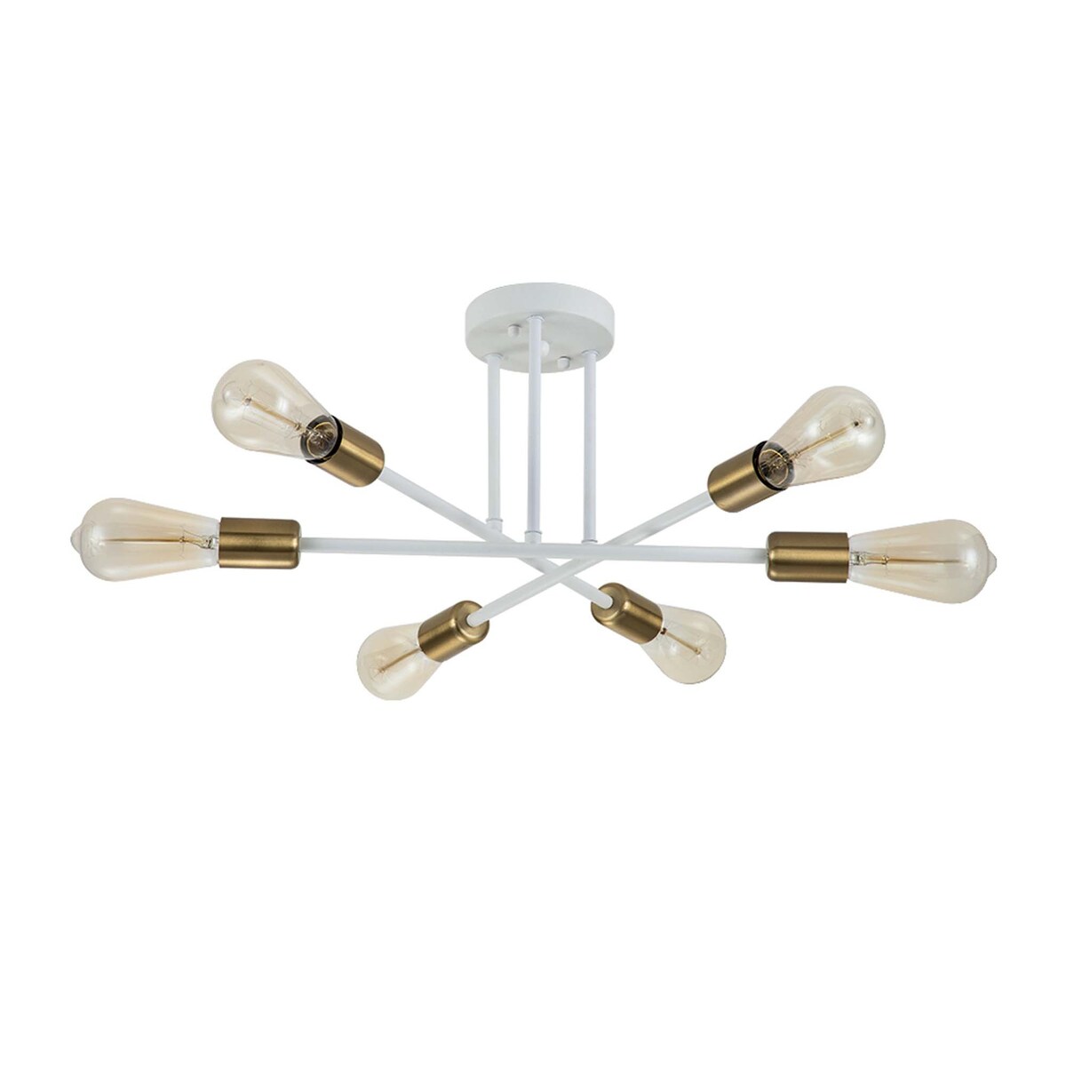 6 - Lampada da soffitto semi-incassata Sputnik in metallo moderno leggero da 23,62''