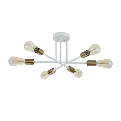 6 - Lampada da soffitto semi-incassata Sputnik in metallo moderno leggero da 23,62''