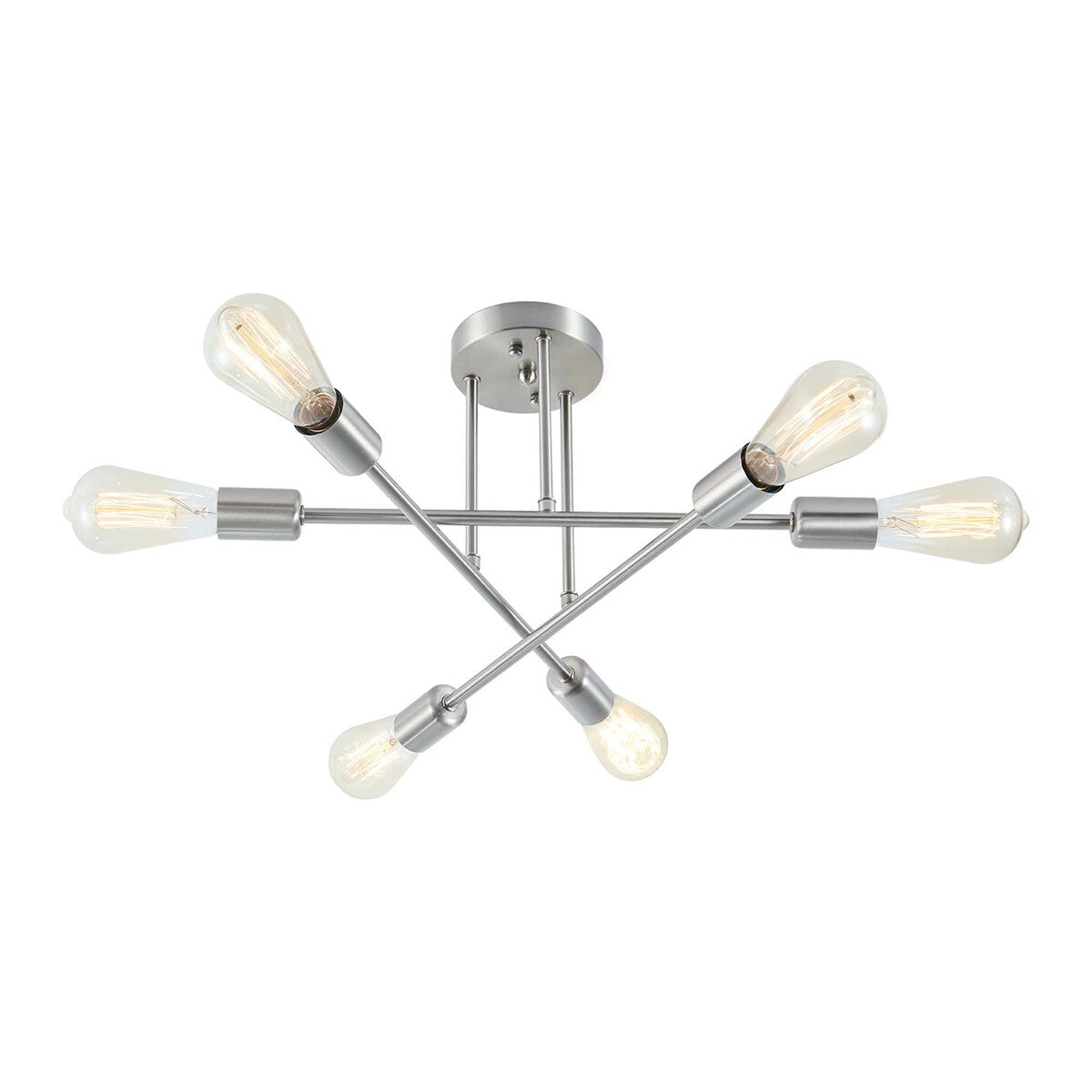 6 - Lampada da soffitto semi-incassata Sputnik in metallo moderno leggero da 23,62''