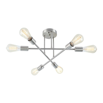 6 - Lampada da soffitto semi-incassata Sputnik in metallo moderno leggero da 23,62''