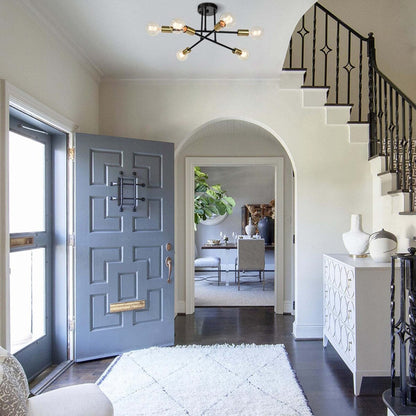 6 - Lampada da soffitto semi-incassata Sputnik in metallo moderno leggero da 23,62''